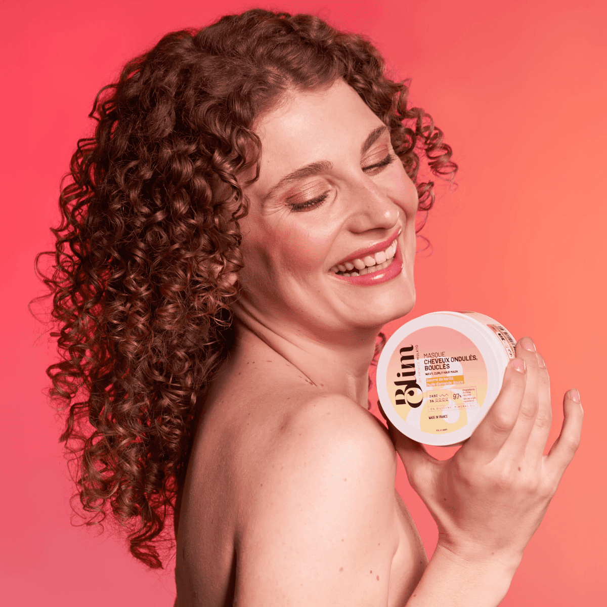 Masque cheveux ondulés, bouclés