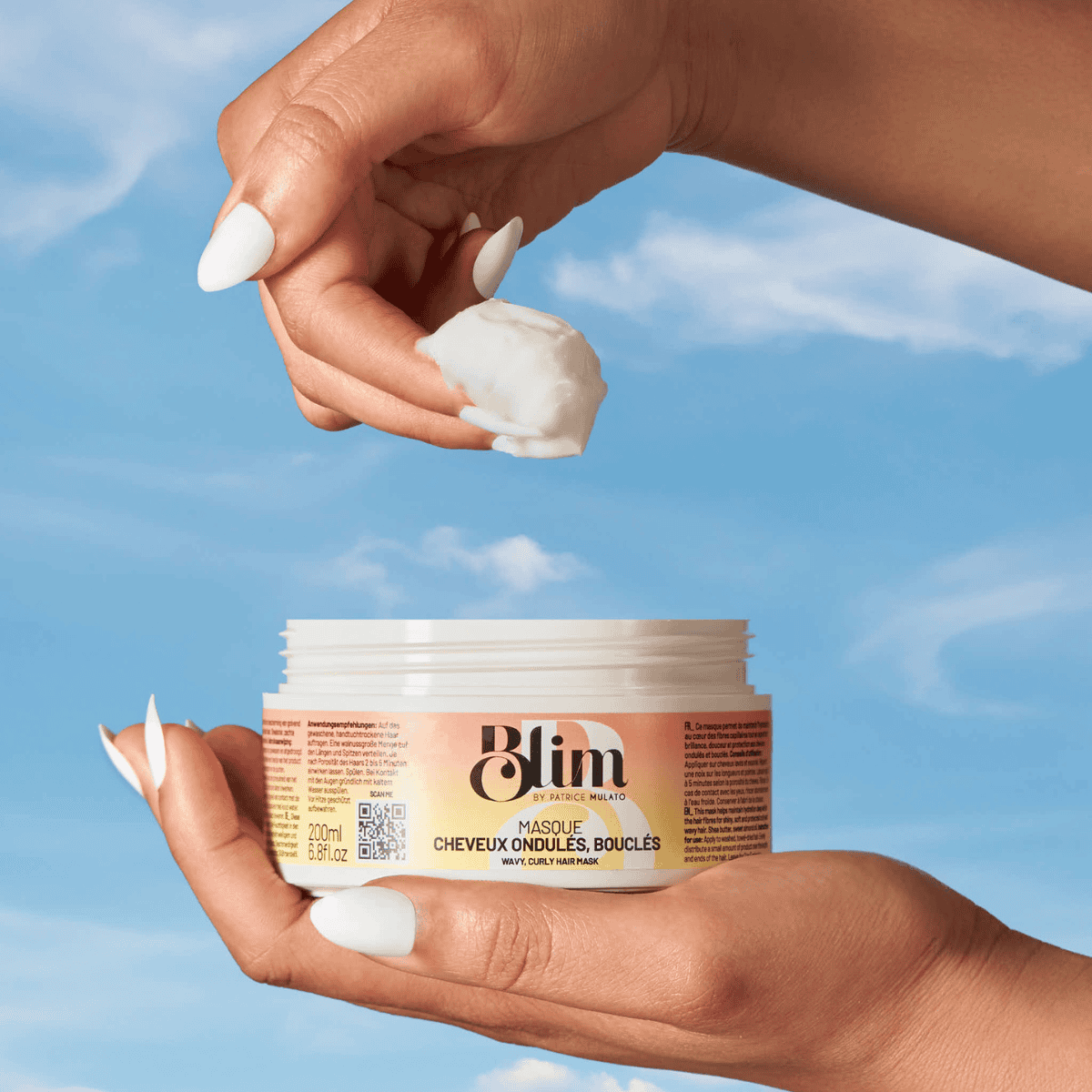 Masque cheveux ondulés, bouclés