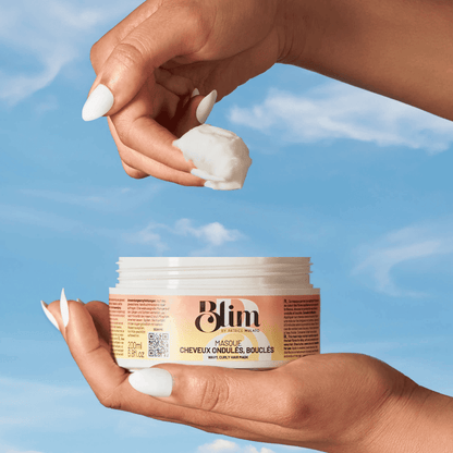 Masque cheveux ondulés, bouclés