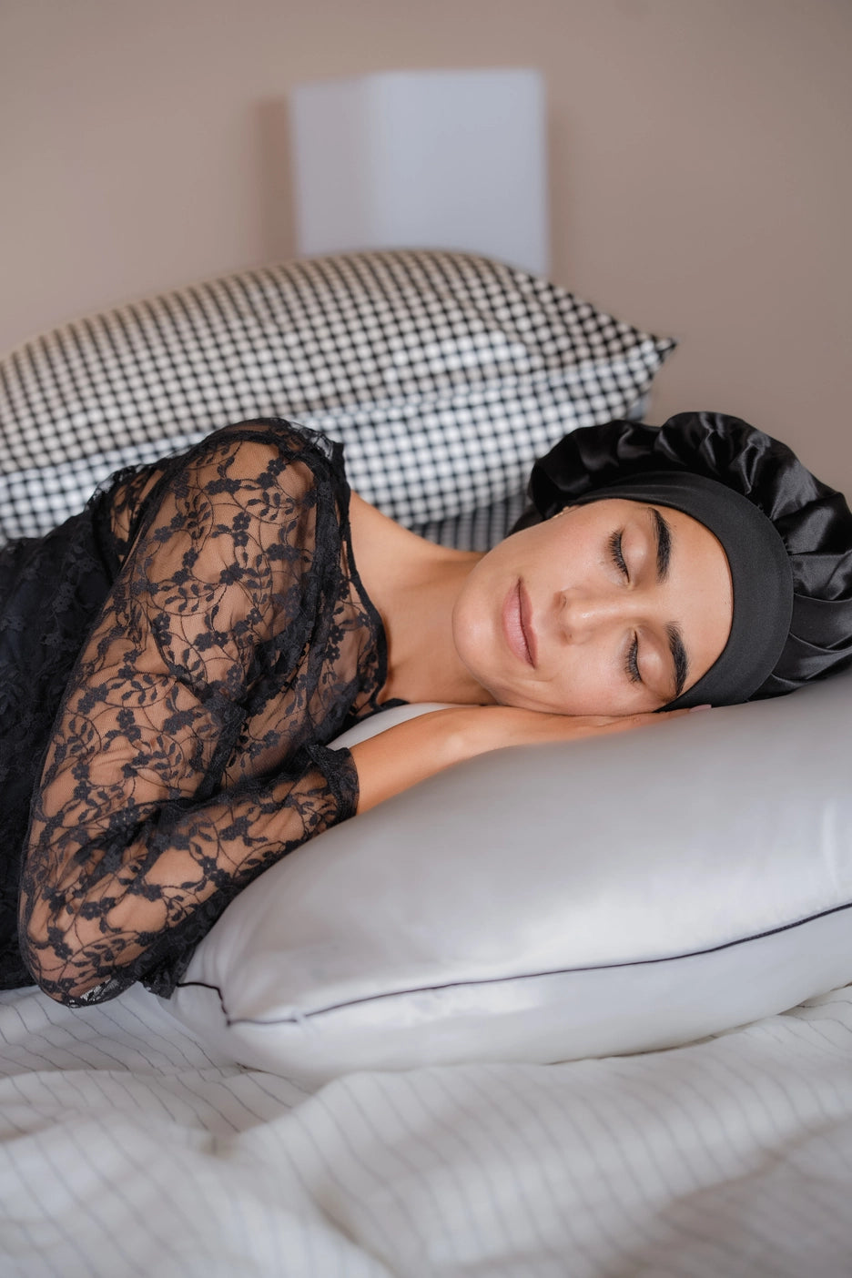 Bonnet de nuit pure soie